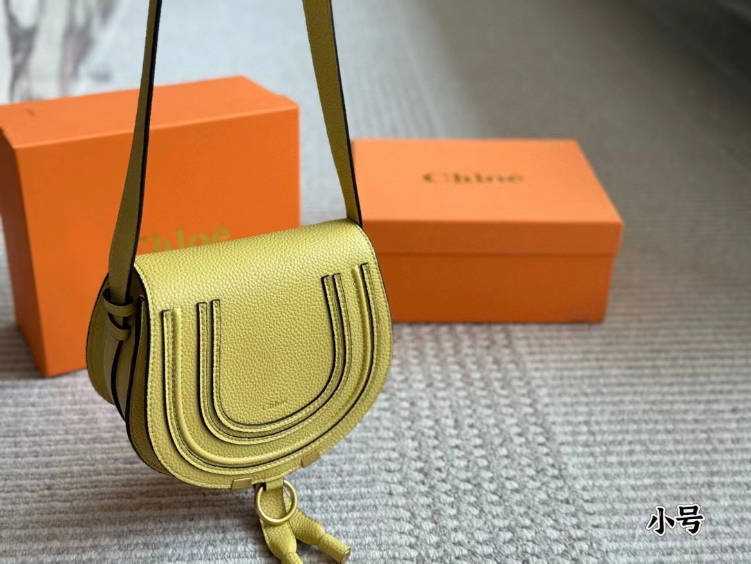 Chloe Calfskin Mini Marcie Round Crossbody Bag - cnluxepick