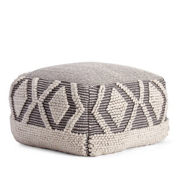Chippewa Pouf Gray ivory Anji Mountain