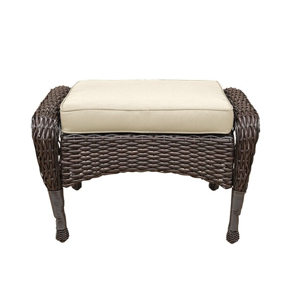 6piece Resin Wicker Patio Furniture Conversation Set with High Back