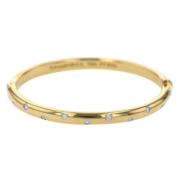 Tiffany & Co. Tiffany PT950 K18YG Yellow Gold Bracelet Platinum & 18K Yellow Gold Diamond
