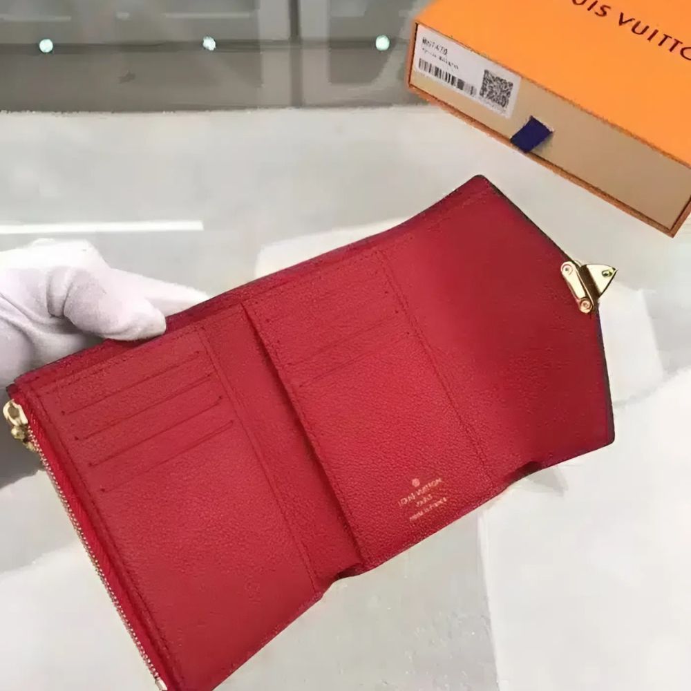 Louis Vuitton Pallas Compact Combines Wallet Red 5.1 Inches M67478