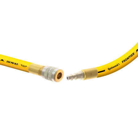 Frontier Hzy03825-25-51 3/8x22 x 25& Yellow EPDM Air Hose, 250 psi, 3/8x22