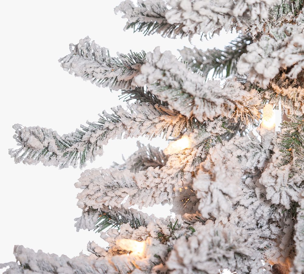 Lit Flocked Alpine Faux Christmas Tree - 6 Ft.  sgtnighsdesigns