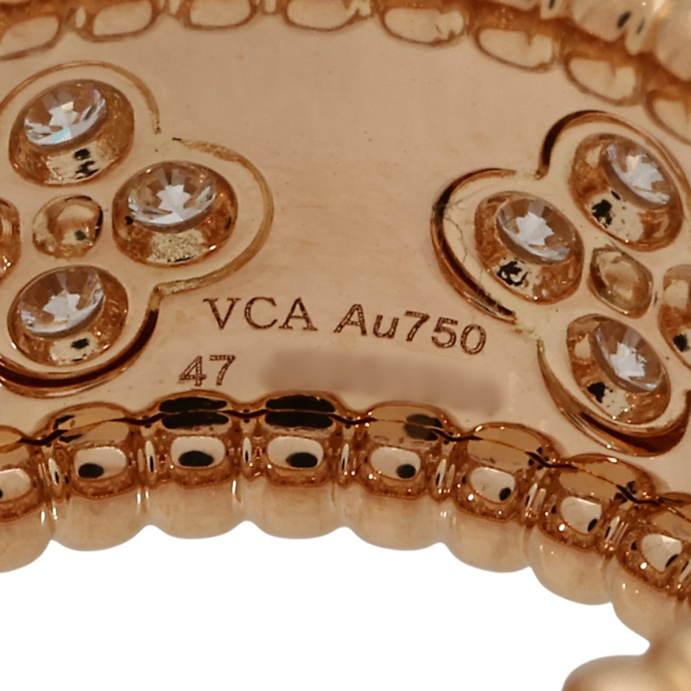 Van Cleef & Arpels Perlet Ring 18K Rose Gold Diamond VCARO9NB00