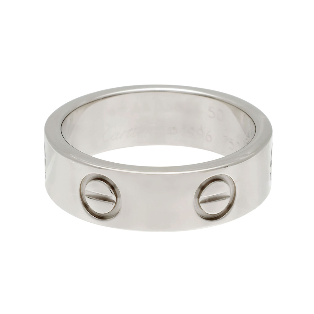 Cartier Love Classic Model Ring 18K White Gold B4022600