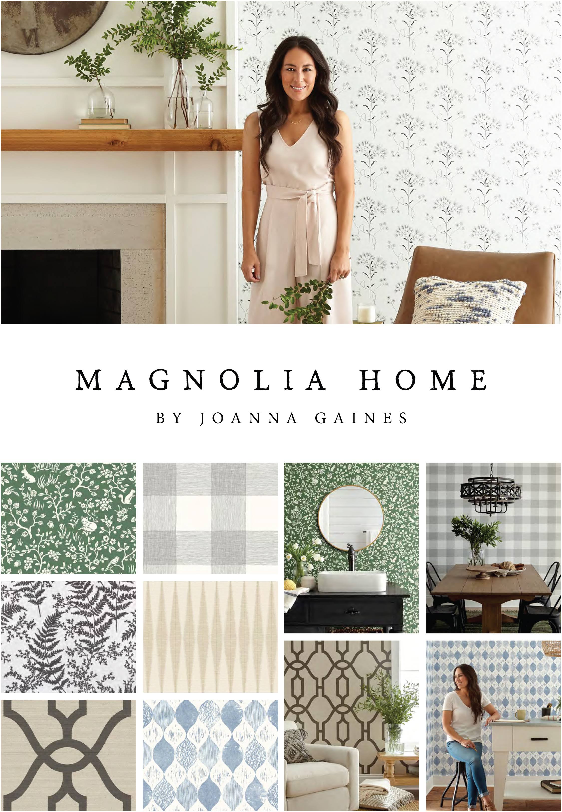 Magnolia Home Woven Trellis Wallpaper, Beige