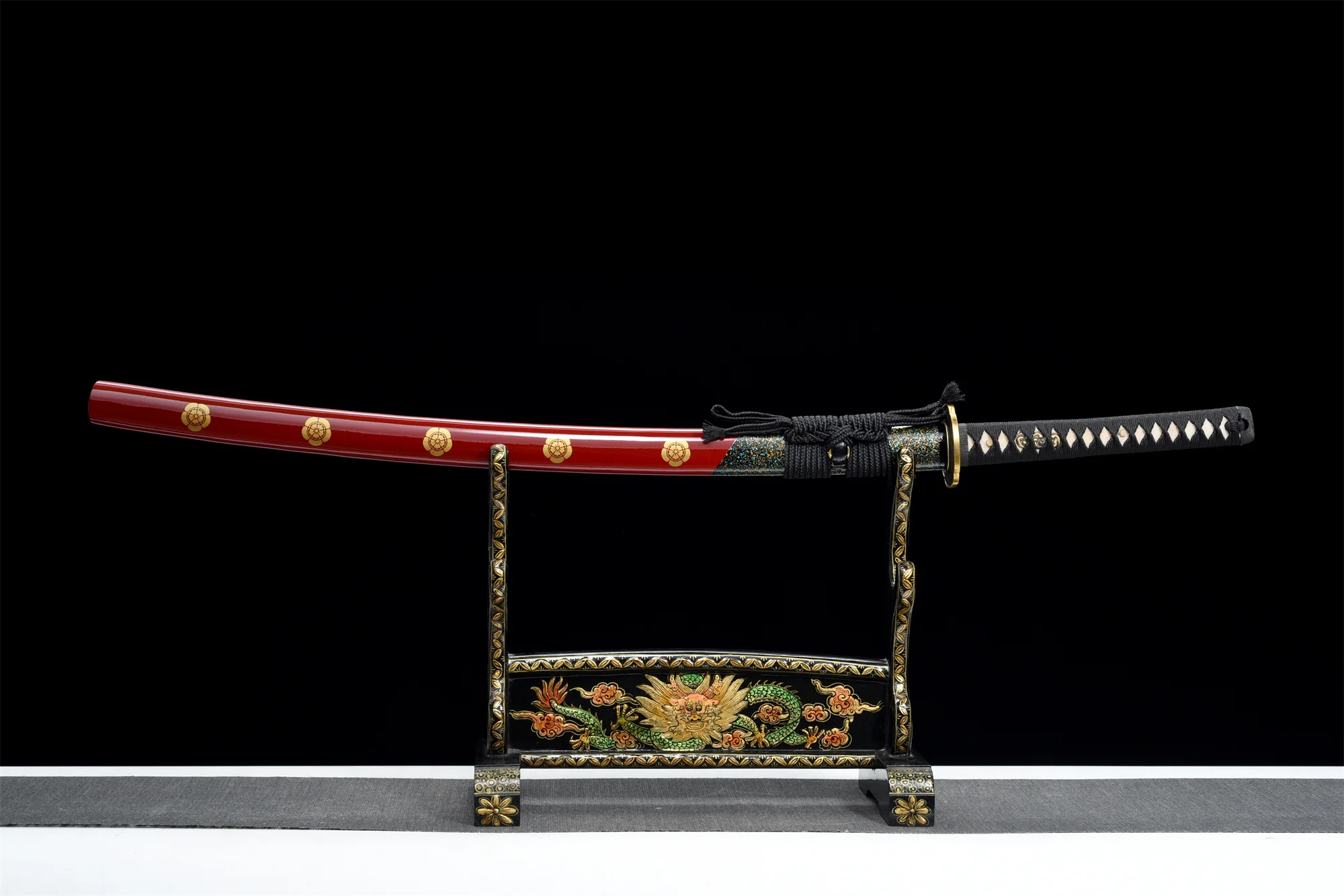 Blood Shadow Katana – Damascus Steel, Full Tang