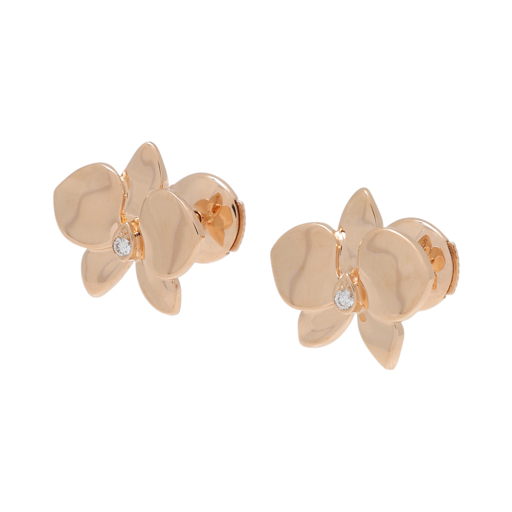 Cartier Caresdor Kidepal Earrings 18K Rose Gold B8033100