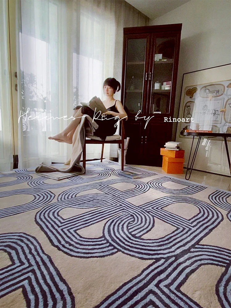 CP007-1 - Creamy Beige Pig Nose Lock Living Room Carpet Bedroom Mat Home Coffee Table Mat