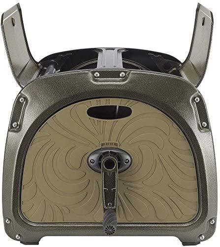 Giraffe Metal Hose Reel Box, Heavy Duty Retractable Garden Hose Reel Hideaway with Crank Handle, 130ft Hose Capacity