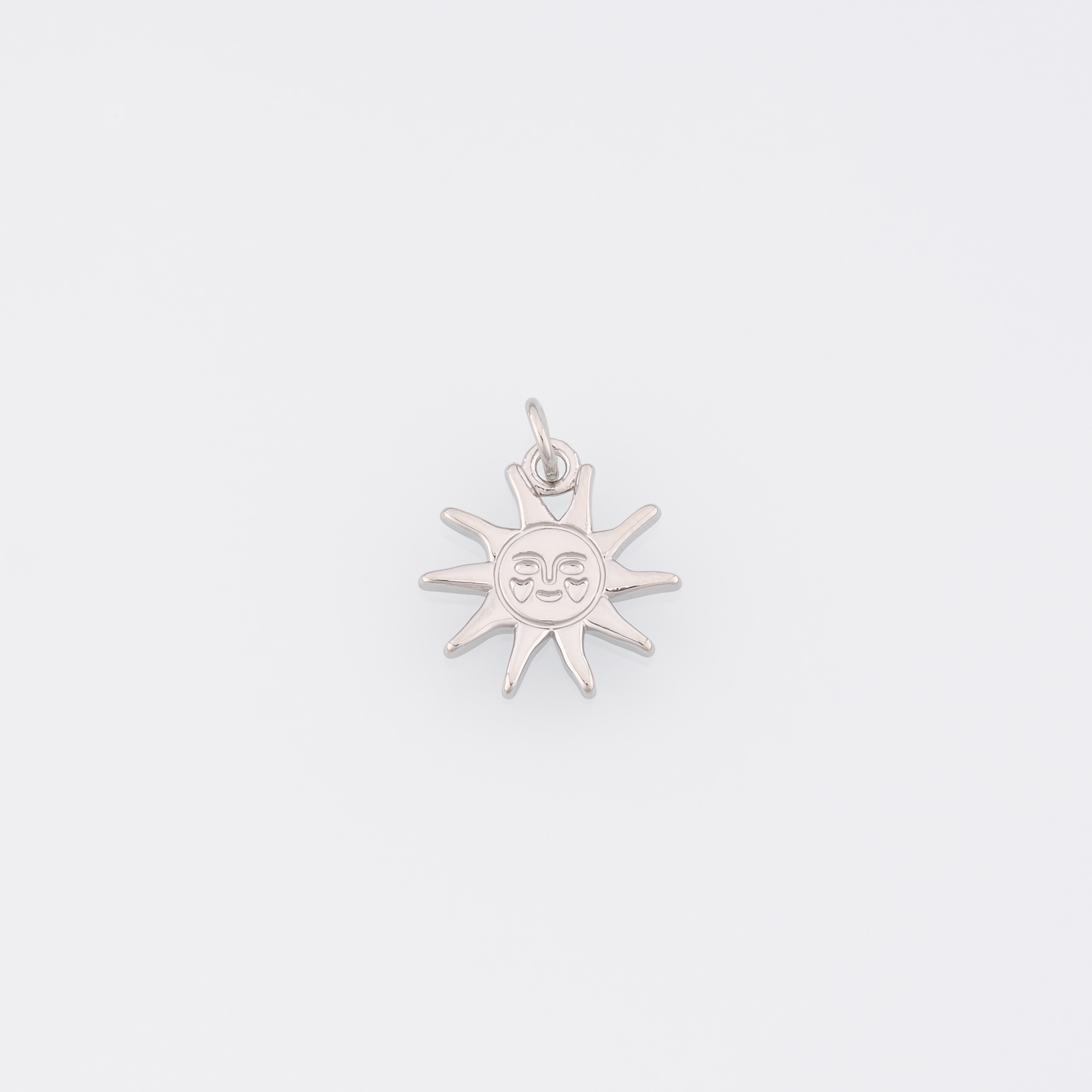 18K Gold Filled Sun Pendant,Dainty Sun Face Charm Earrings Necklace for DIY Jewelry Making Supply
