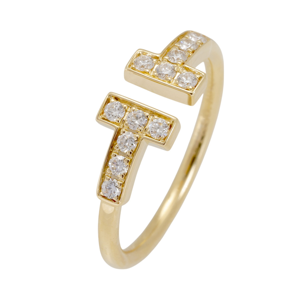 Tiffany & Co. Tiffany T Diamond Wire Ring 18K Yellow Gold 60147102