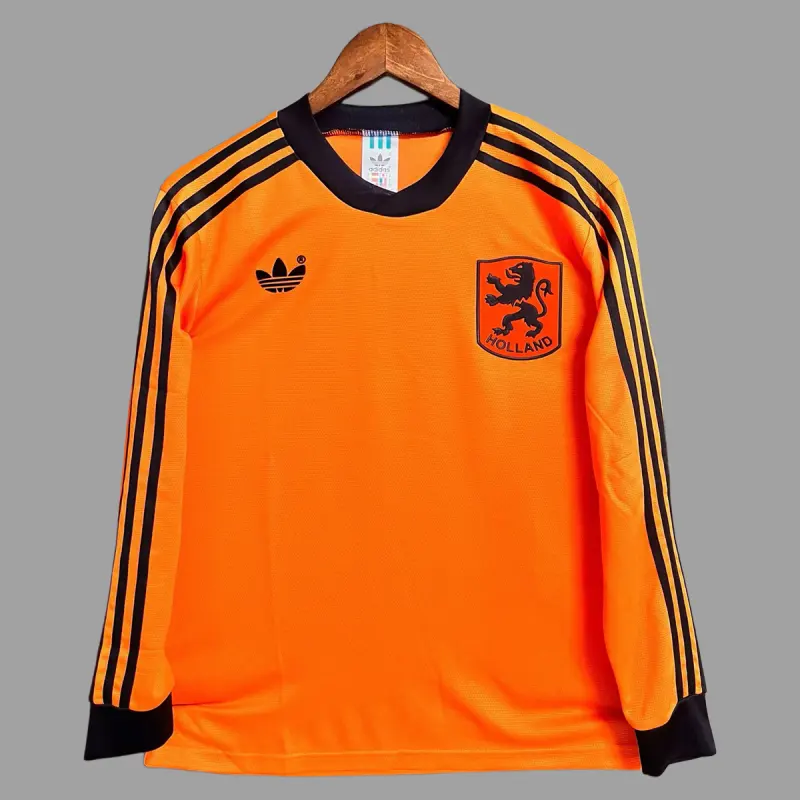1980 Netherlands Home Kit Long Sleeves
