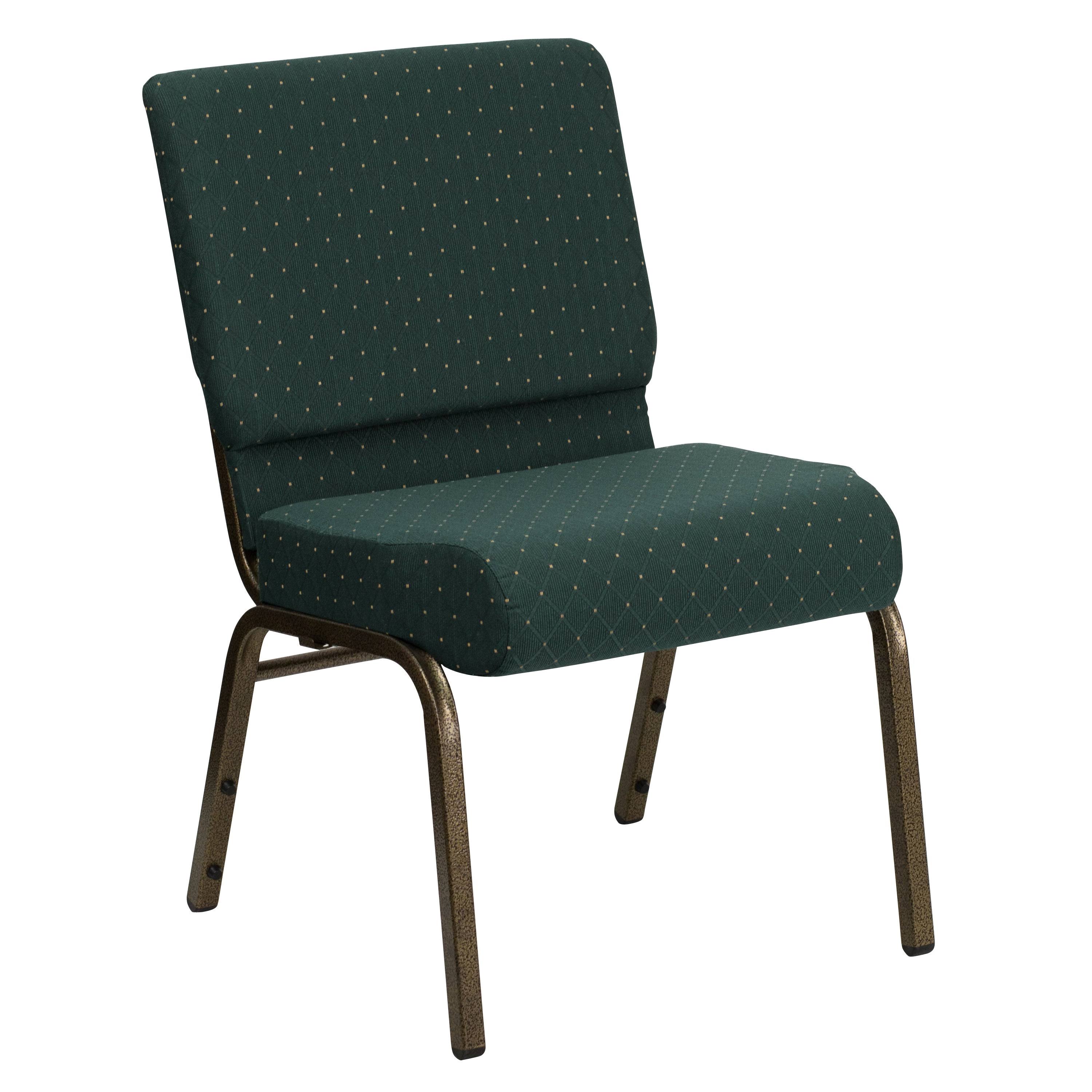 Lancaster Home Hercules Series Vein Frame 21-Inch Extra Widefabric Stacking Church Chair with 4-Inch Thick Seat, Blue