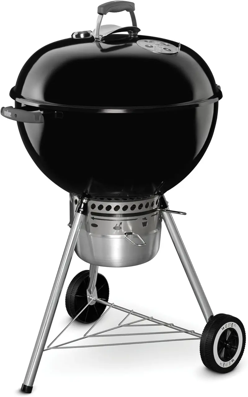 Weber Original Kettle Premium – 22-Inch Charcoal Grill with Built-In Thermometer and Classic Design
