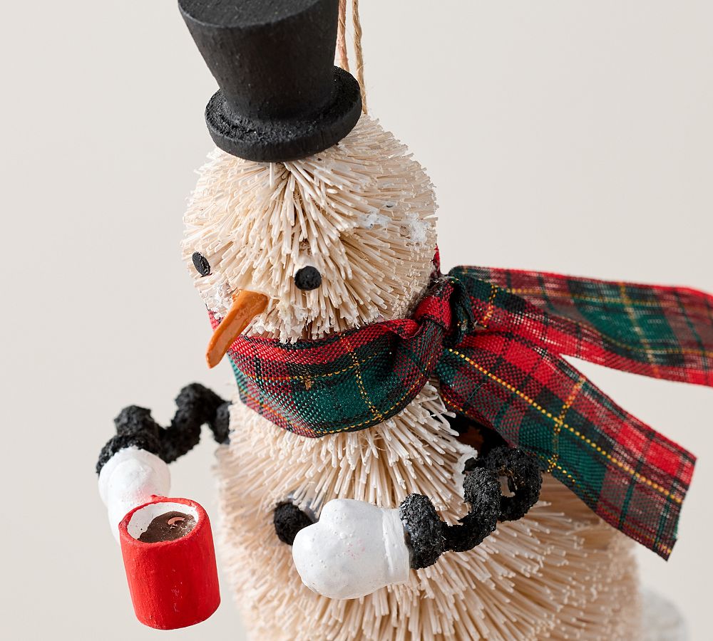 Bottlebrush Snowman Ornament  sgtnighsdesigns