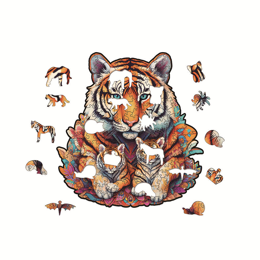 Animal Wooden Puzzle-Lovely Tiger