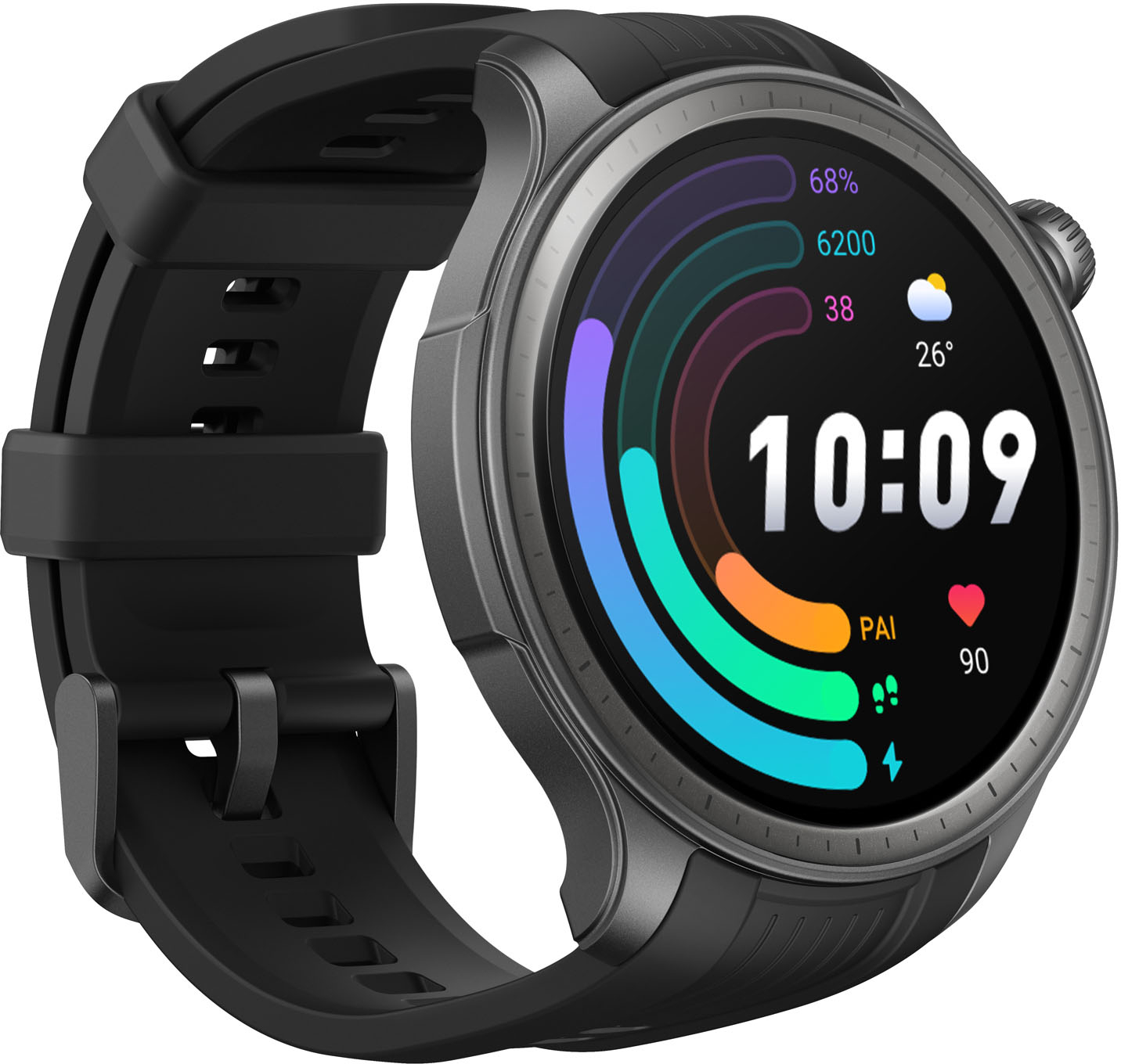 Amazfit - Balance Smartwatch 38mm Aluminum Alloy - Black