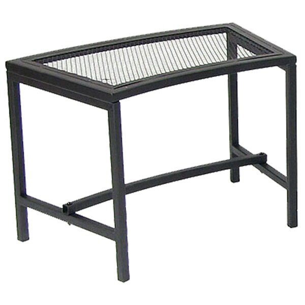 Sunnydaze Fire Pit Bench Black Mesh Steel 23 x 16 Inch