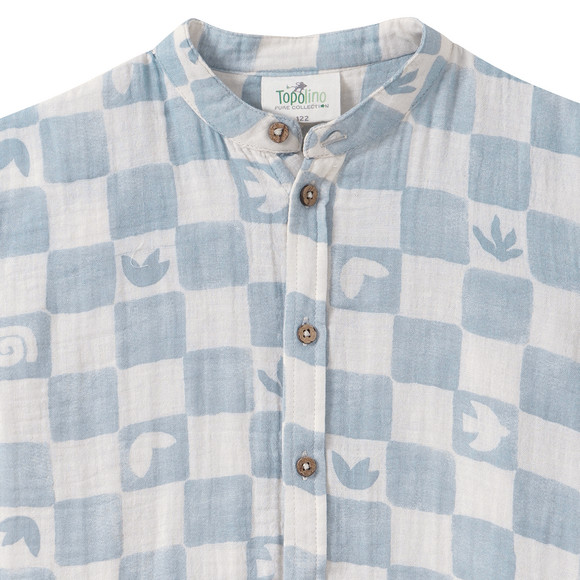 Topolino Pure Collection Jungen Musselinhemd mit Allover-Muster
