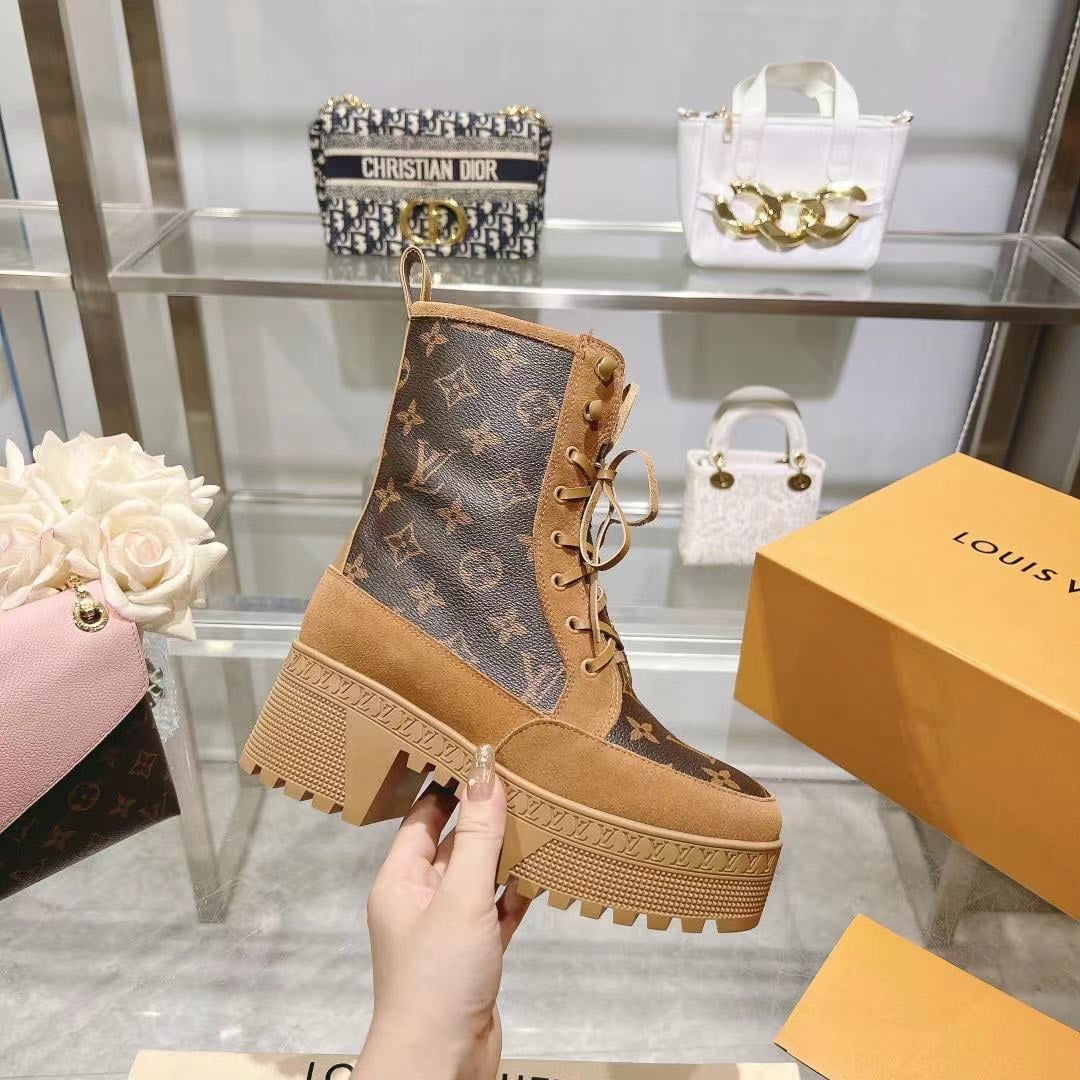 Louis Vuitton Laureate Platform Desert Boot Brown