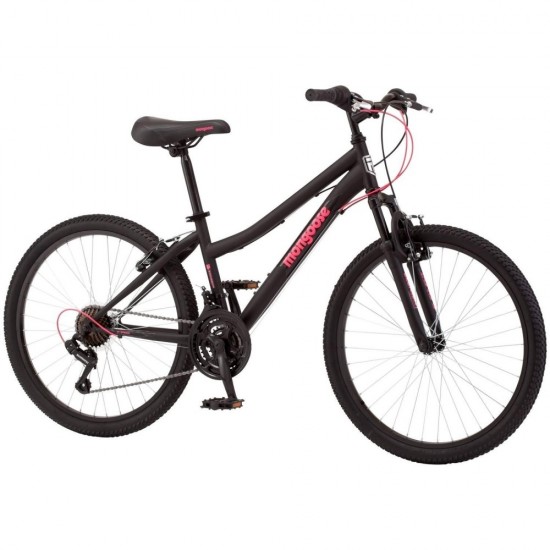 Excursion Mountain Bike, Girls’, 24″, Black