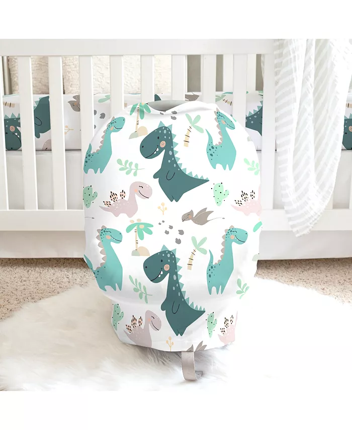 Honey Lemonade Multifunctional Nursing Cover Carseat Cover - Blue Dino