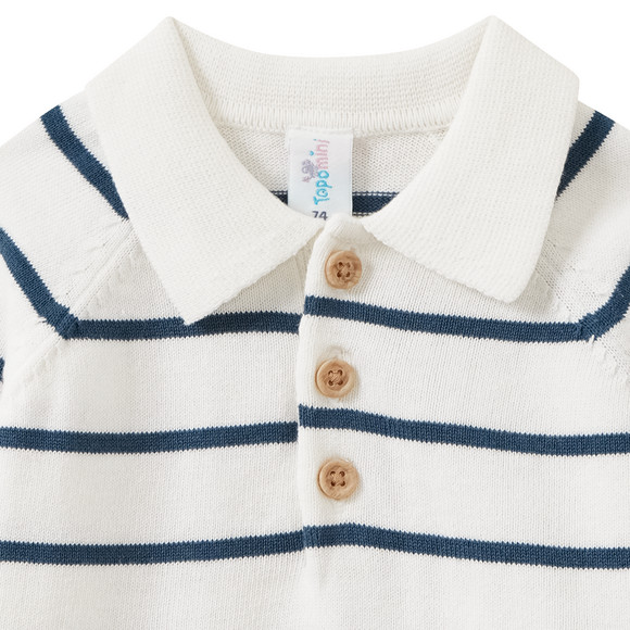 Topomini Baby Strickpullover mit Polo-Kragen