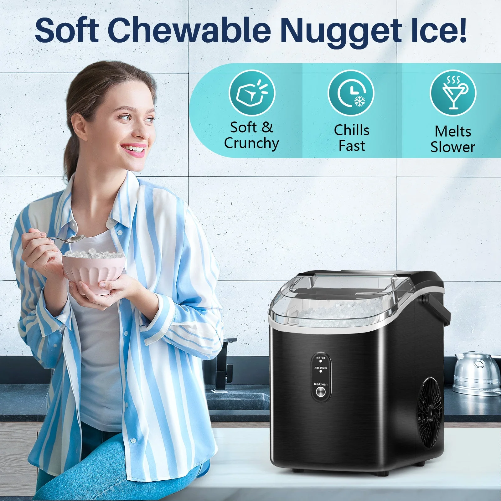 Nugget Pebble Ice Maker Countertop Z5815N