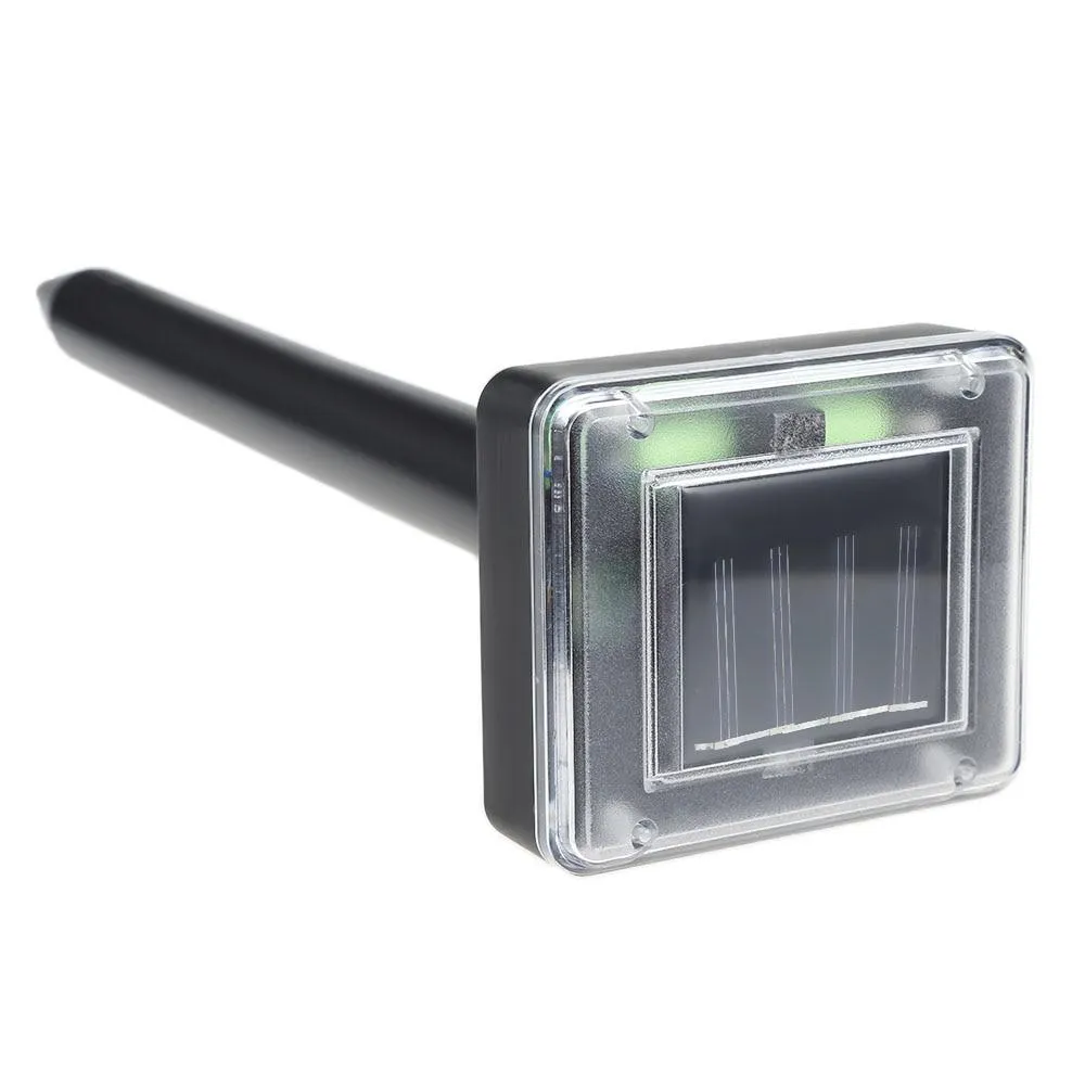 2 Pcs Solar Powered Ultrasonic Snake Repeller, Mole Repellent, Gopher Repellent