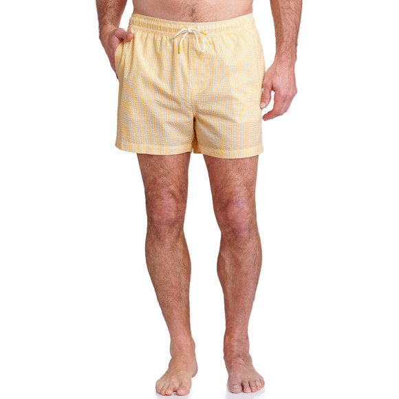Famy Herren Badeshorts mit Seersucker-Streifen