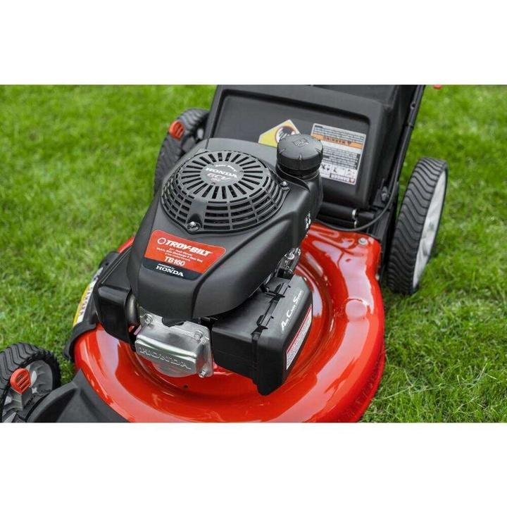 troy-bilt-21 in. 160 cc Gas Walk Behind Push Mower with High Rear Wheels and 3-in-1 Cutting System
