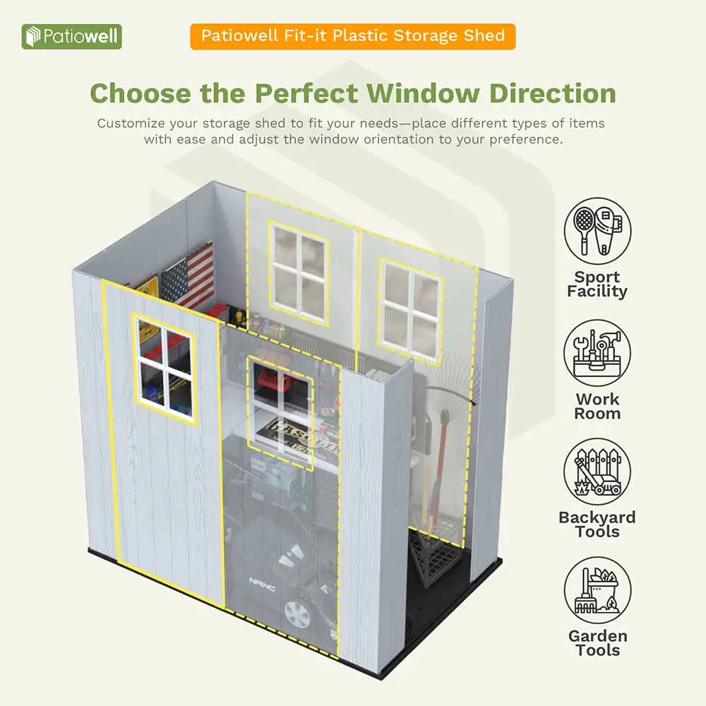 Patiowell Fit-it 4x6 Plastic Shed