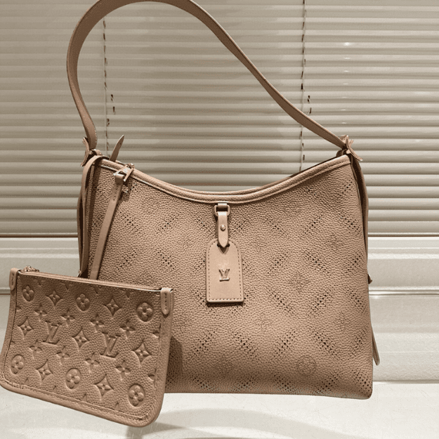 Louis Vuitton Carryall Monogram Empreinte Taupe 11.8 Inches