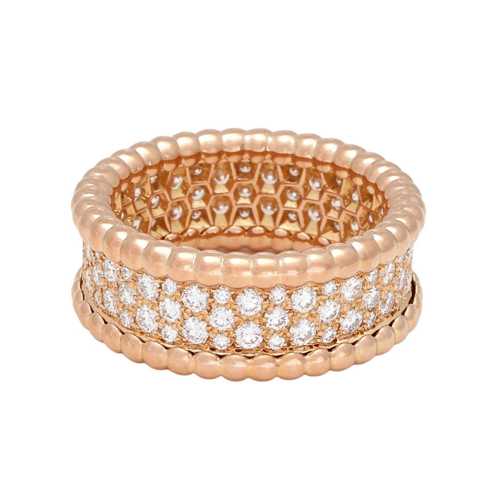 Van Cleef & Arpels Perlet Diamond Ring 3-row Model 18K Rose Gold VCARN9WE00