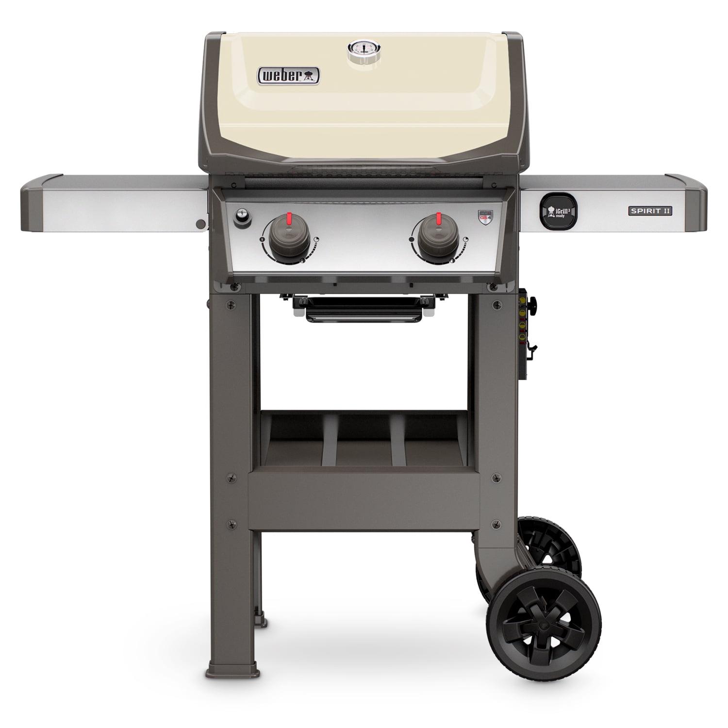 2026 E-210 Propane Gas Grill, Ivory – 450 sq. in. Cooking Area, GS4 System, Stainless Steel Burners, Porcelain-enameled Grates