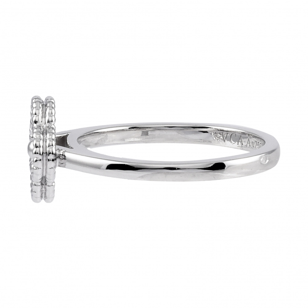 Van Cleef & Arpels Sweet Alhambra Ring 18K White Gold Diamond VCARO85800