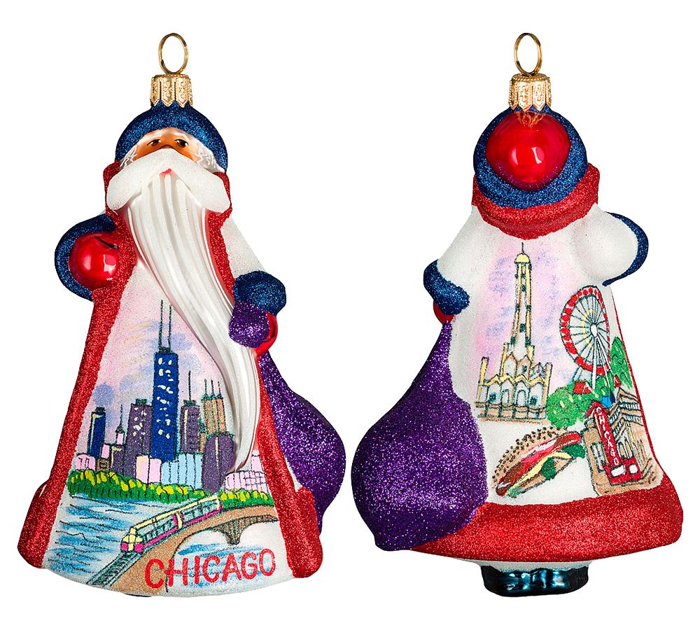 Handmade Heirloom Travelling Santa Ornaments  sgtnighsdesigns