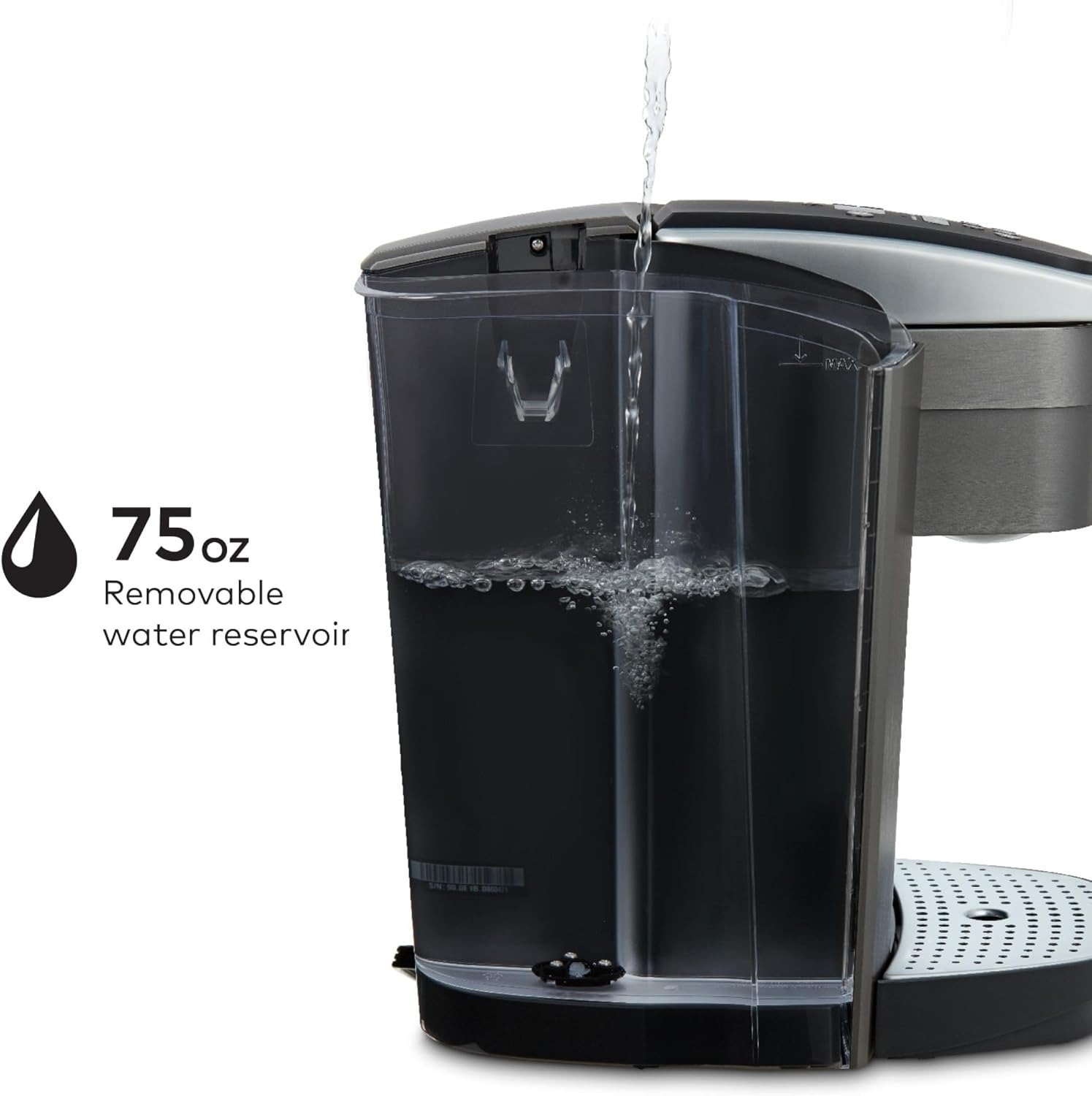 Single Serve K-Cup Pod Coffee Maker, with Strength and Temperature Control, Iced Coffee Capability, 8 to 12oz Brew Size, Programmable, Brushed Slate