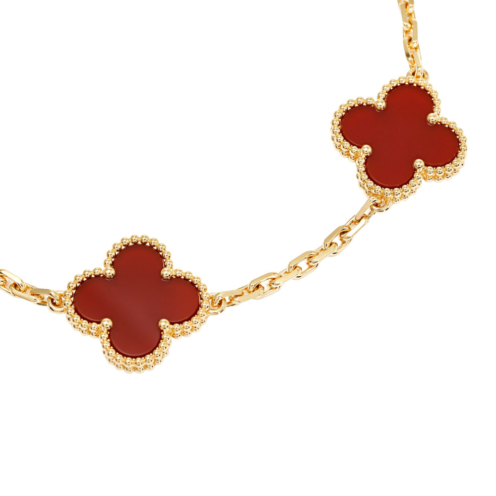 Van Cleef & Arpels Vintage Alhambra 5 Motifs Bracelet 18K Yellow Gold VCARD35500