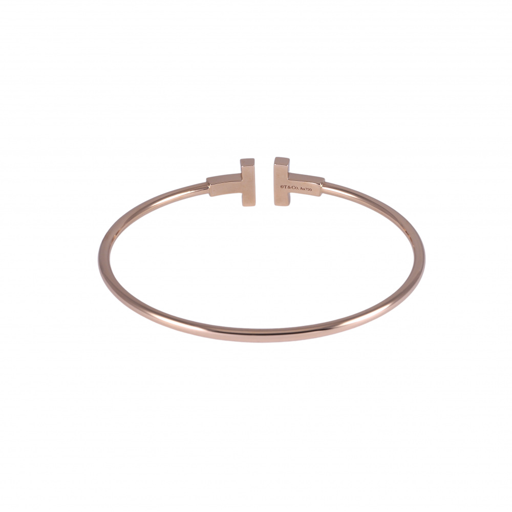 Tiffany & Co. Tiffany T Wire Bracelet 18K Rose Gold 33419759