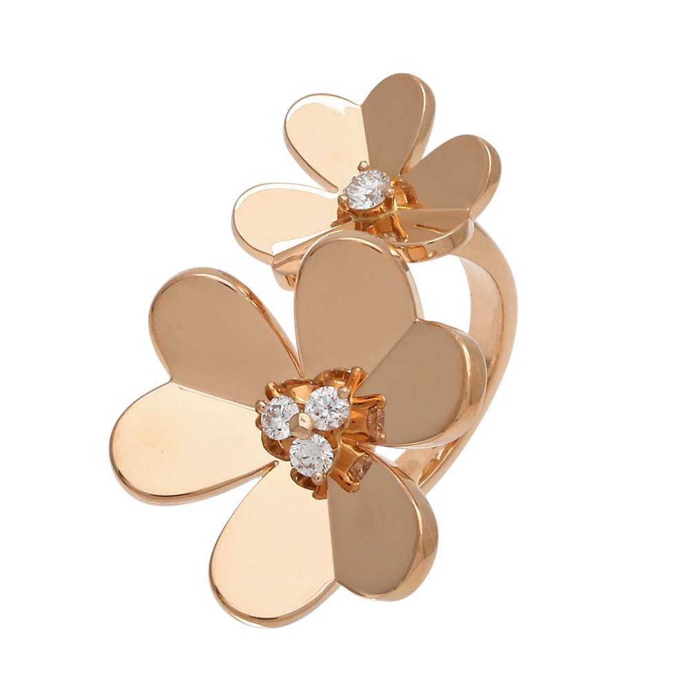 Van Cleef & Arpels Frivole Ring 18K Rose Gold Diamond VCARPFBL00