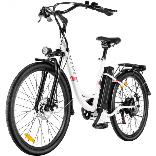 Electric Bike 350W Adult Electric Bicycle 26″ Electric Cruiser Bike/Electric City Bike with Removable 8Ah Lithium-Ion Battery, 7 Speed