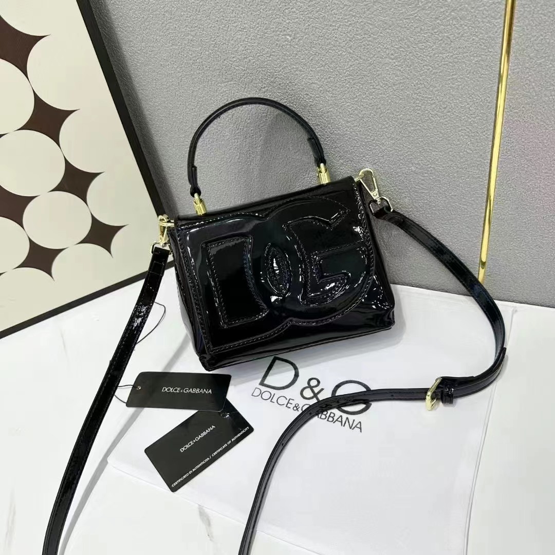 Dolce & Gabbana fashionable and versatile solid color small square bag high-end, simple, casual and textured one-shoulder cross-body - cnluxepick