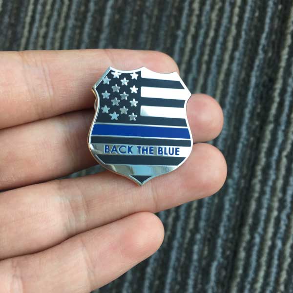 Back the Blue Shield Lapel Pin