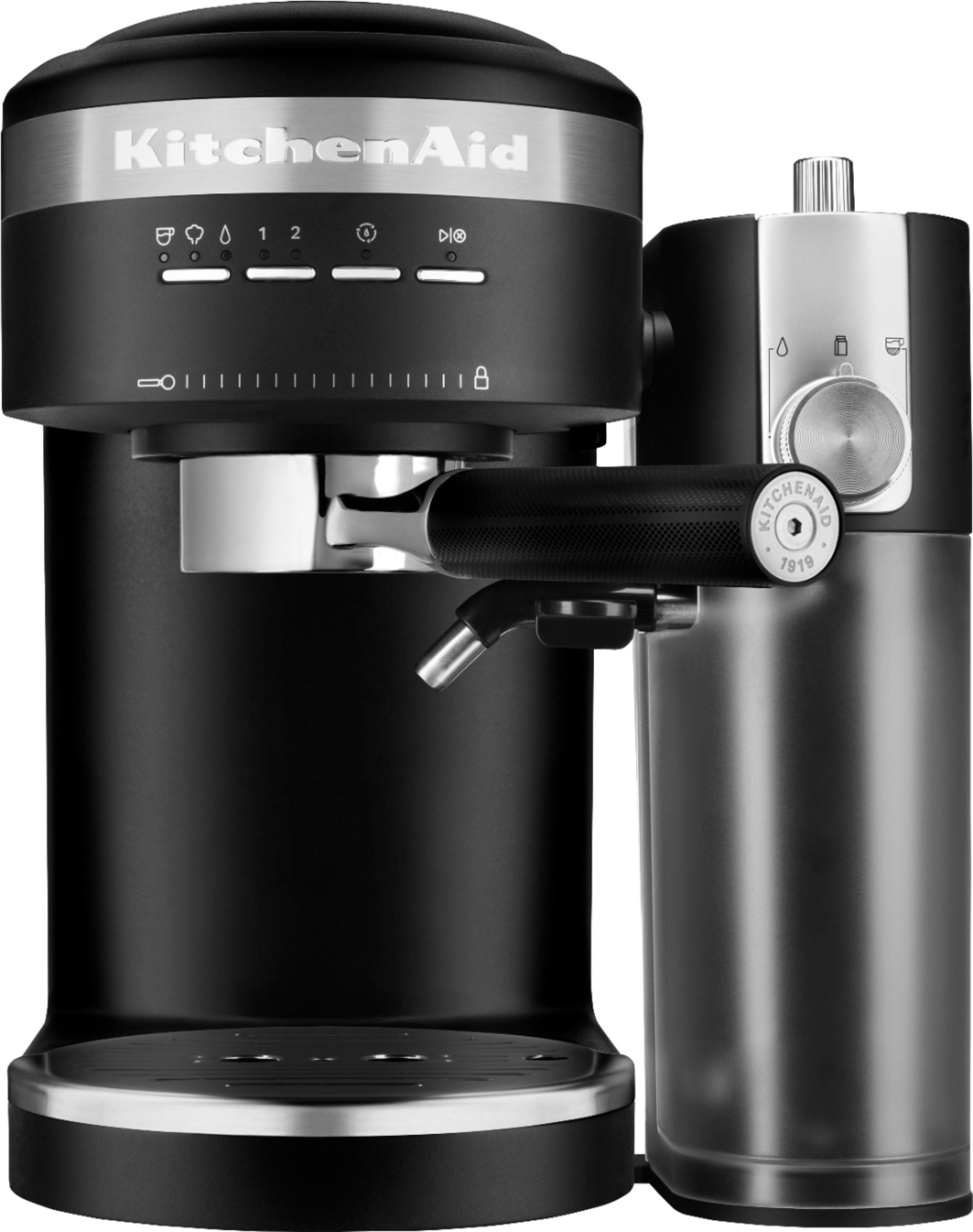 KitchenAid KES6404BM - Semi-Automatic Espresso Machine and Automatic Milk Frother Attachment - Matte Black