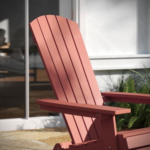 AllWeather Poly Resin Folding Adirondack Chair