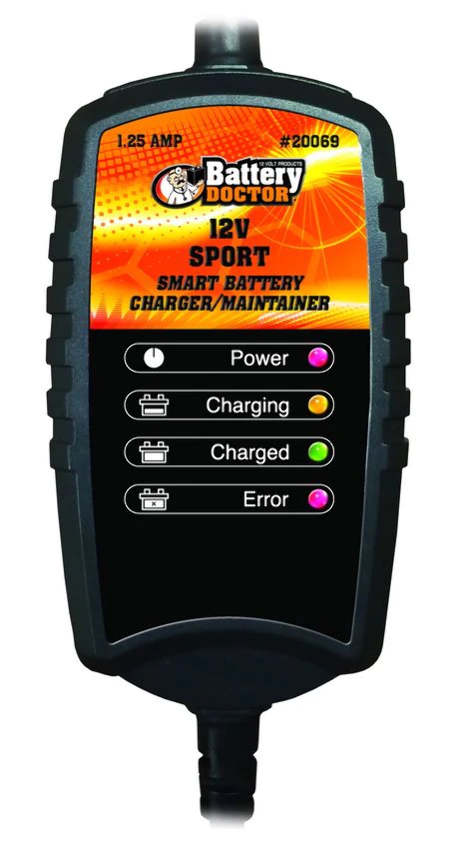Battery Tender Plus 12V Battery Charger and Maintainer: 1.25 AMP Powersport Battery Charger and Maintainer for Motorcycles, ATVs, UTVs - Smart 12 Volt Automatic Float Charger - 021-0128