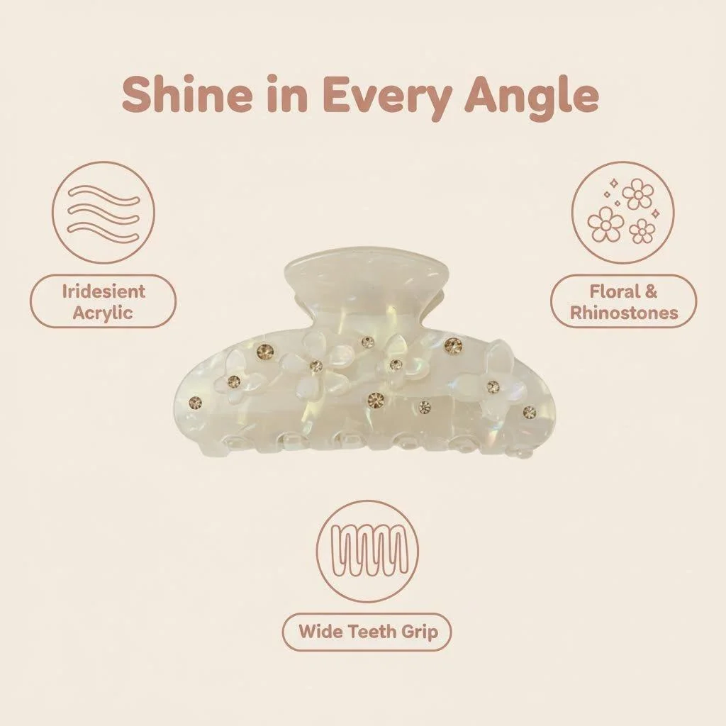 Iridescent Mermaid Hair Claw ClipClistos