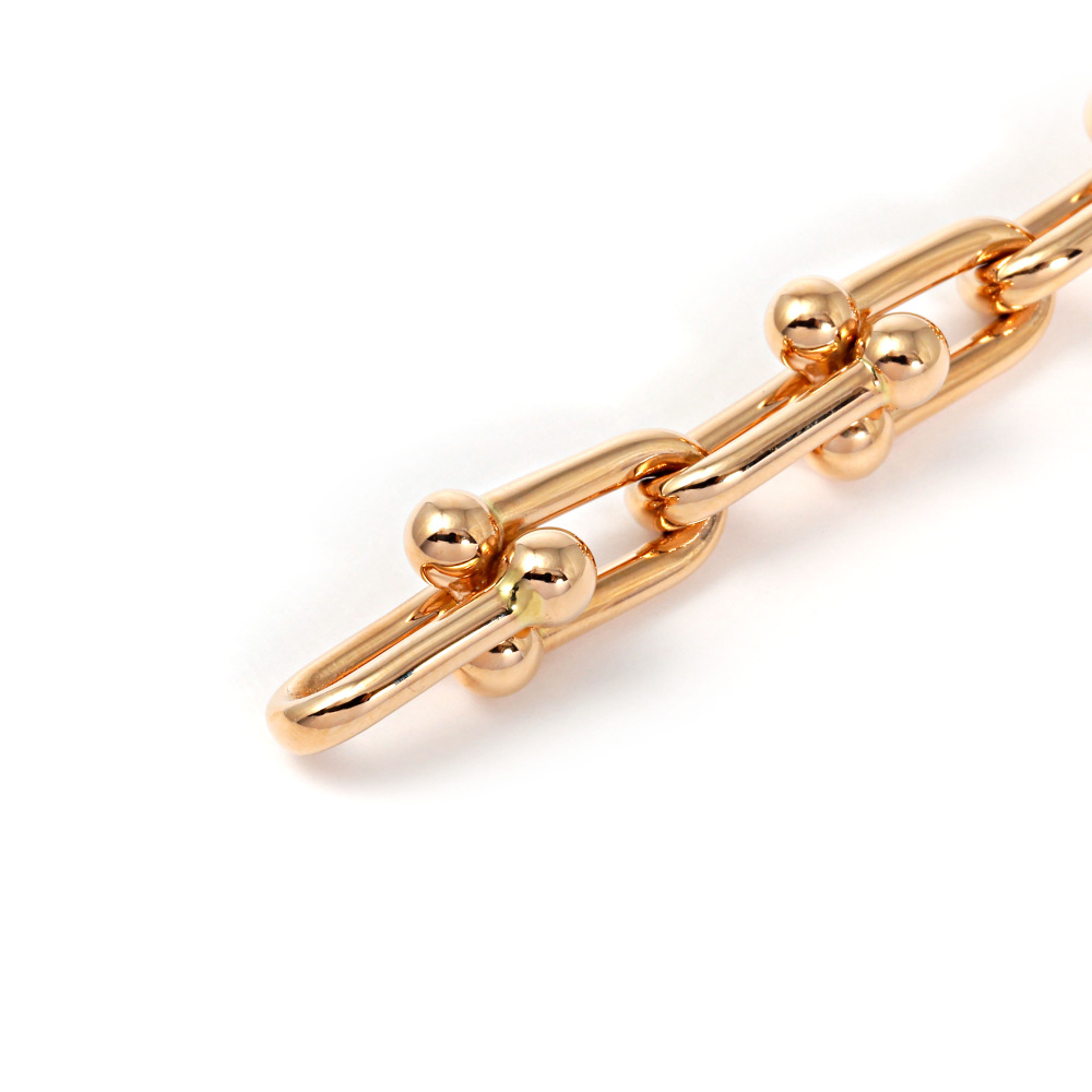 Tiffany & Co. Hardware Link Bracelet 18K Rose Gold 70881586